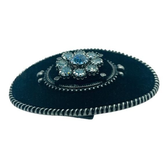 Up-cycled Vintage Belt Buckle Made in USA and  80s Rhinestone Earring Repurposed main image 13
